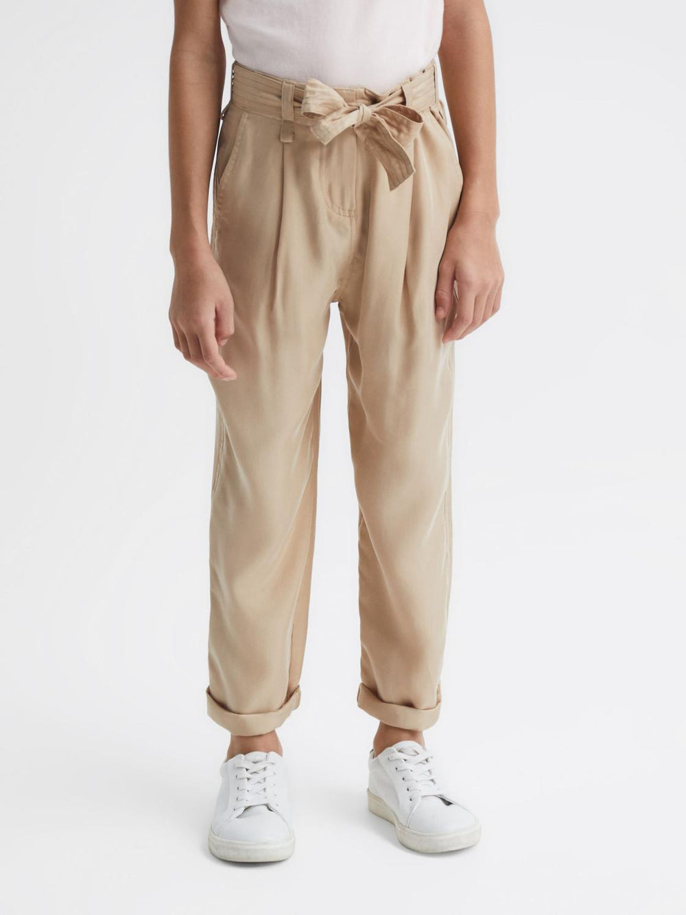 Reiss Trousers | Joanie Paper Bag Cargo Trousers Camel - Children