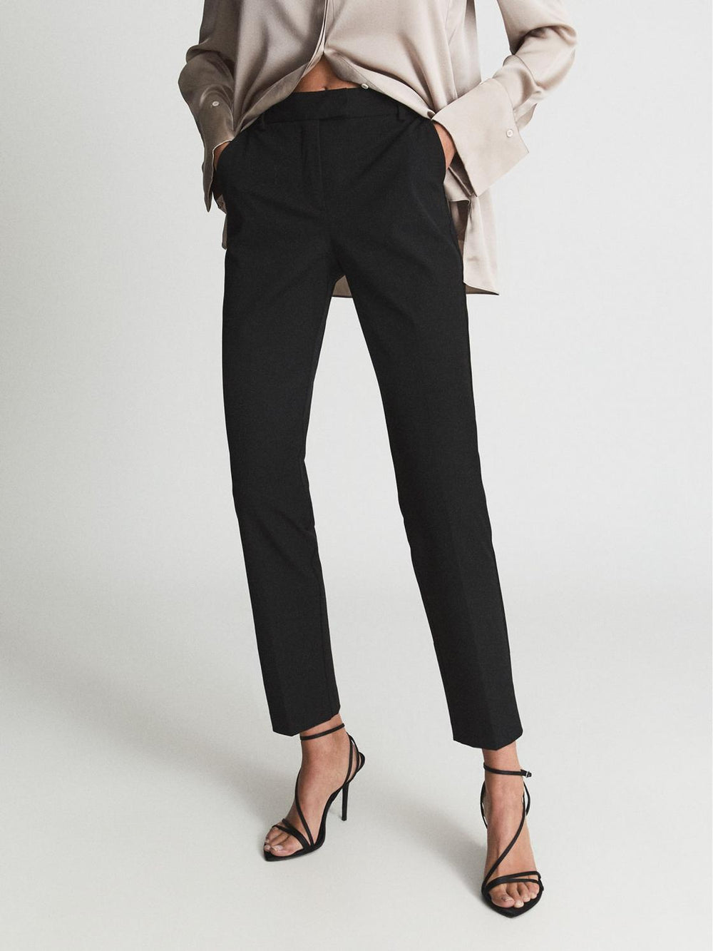 Reiss Trousers | Joanne Slim Fit Tailored Trousers Black - Women