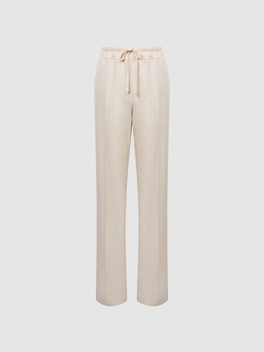 Reiss Trousers | Juno Wide Leg Trousers Cream - Women