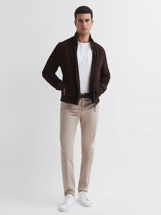 Reiss Trousers | Kalkan Slim Fit Five Pocket Trousers Navy - Men