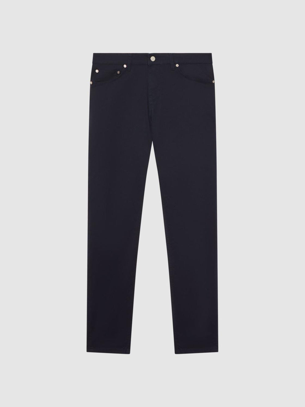 Reiss Trousers | Kalkan Slim Fit Five Pocket Trousers Navy - Men