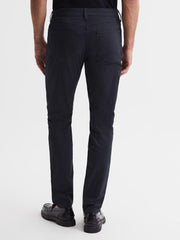 Reiss Trousers | Kalkan Slim Fit Five Pocket Trousers Navy - Men