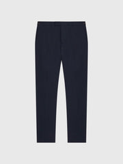 Reiss Trousers | Kin Linen Formal Trousers Navy - Men