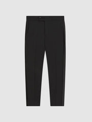 Reiss Trousers | Knightsbridge Tuxedo Satin Stripe Trousers Black - Children