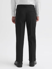 Reiss Trousers | Knightsbridge Tuxedo Satin Stripe Trousers Black - Children