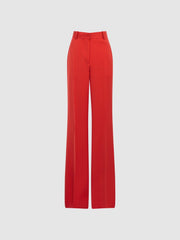 Reiss Trousers | Maia Wide Leg Trousers Coral - Women