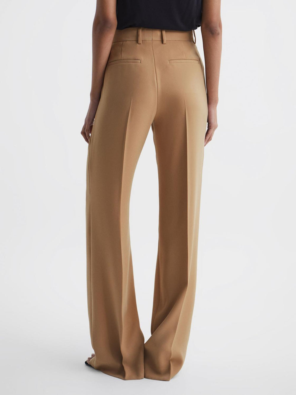 Reiss Trousers | Margeaux Wide Leg Trousers Black - Women
