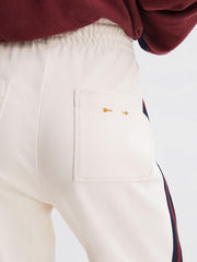 Reiss Trousers | Monte The Upside Wide Leg Side Striped Joggers White - Women