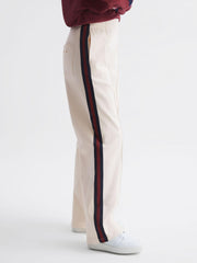 Reiss Trousers | Monte The Upside Wide Leg Side Striped Joggers White - Women