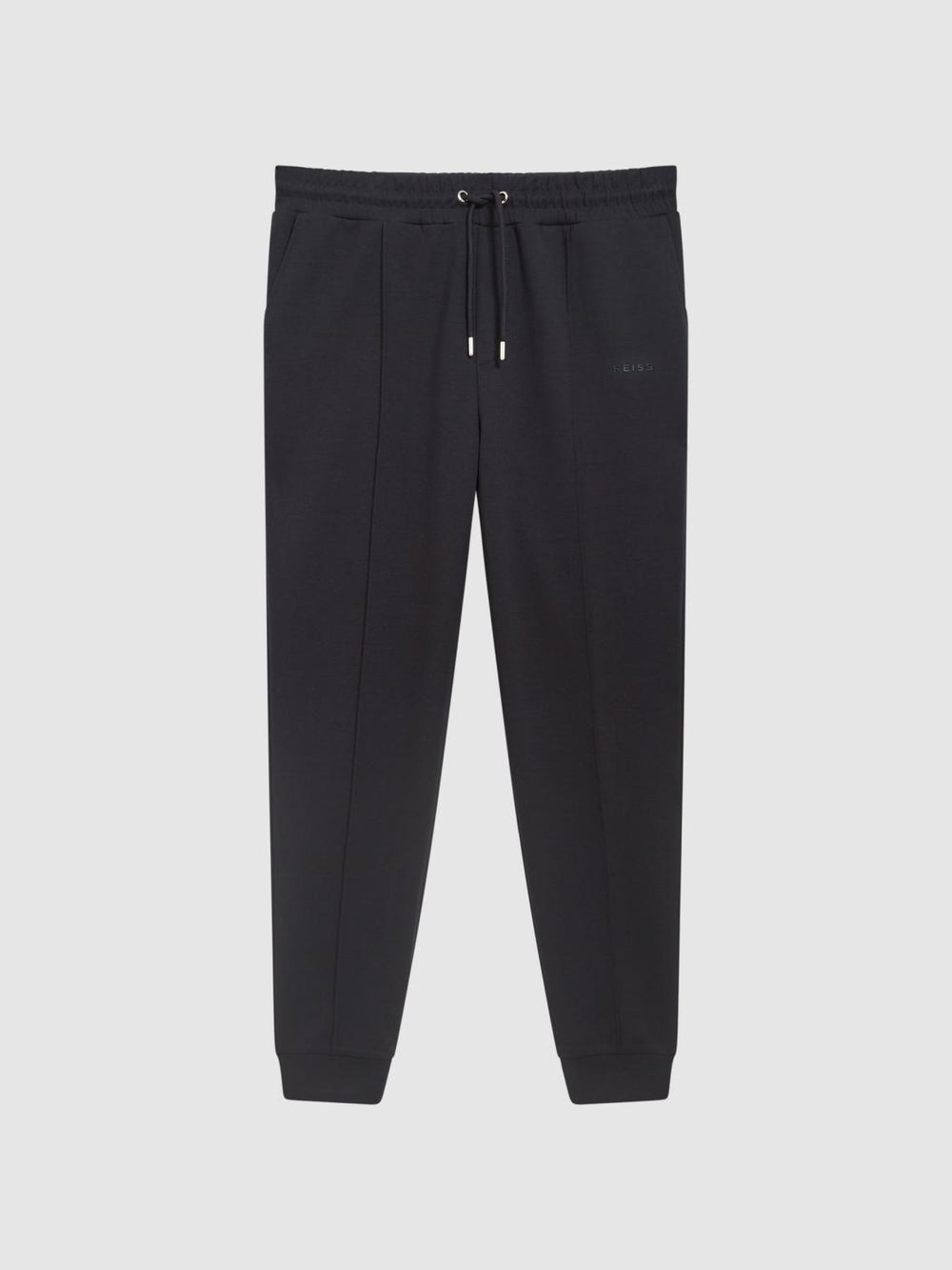 Reiss Trousers | Noah Interlock Drawstring Joggers Navy - Men