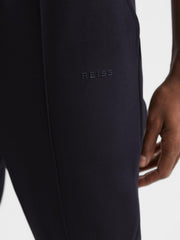 Reiss Trousers | Noah Interlock Drawstring Joggers Navy - Men