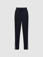 Reiss Trousers | Odell Taper Tapered Leg Pull-on Trousers Black - Women