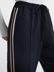 Reiss Trousers | Odell Taper Tapered Leg Pull-on Trousers Black - Women