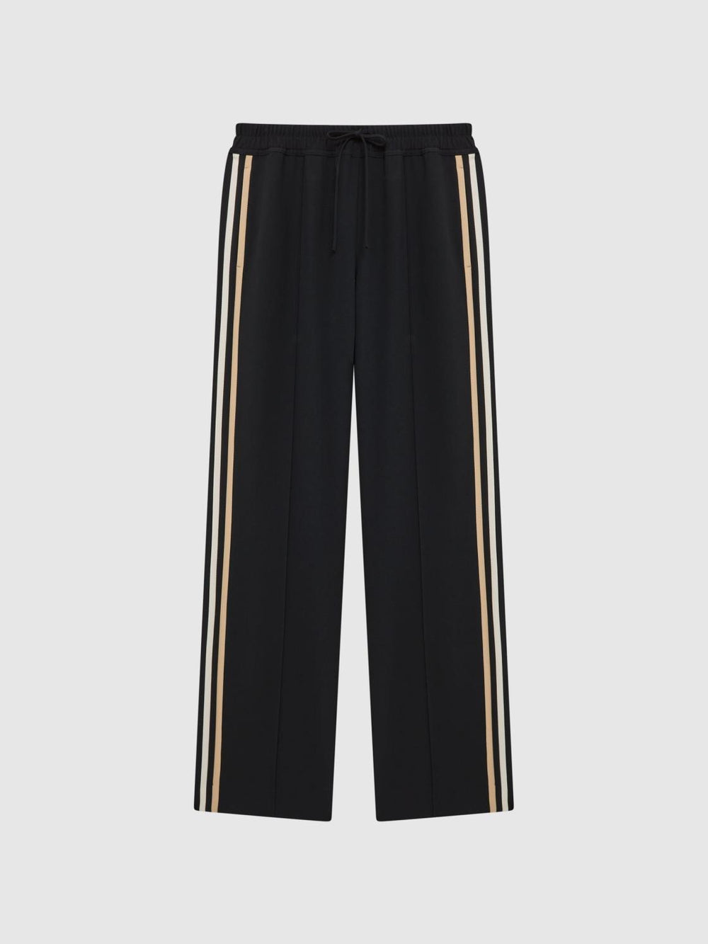 Reiss Trousers | Odell Wide Leg Pull On Trousers Black - Women