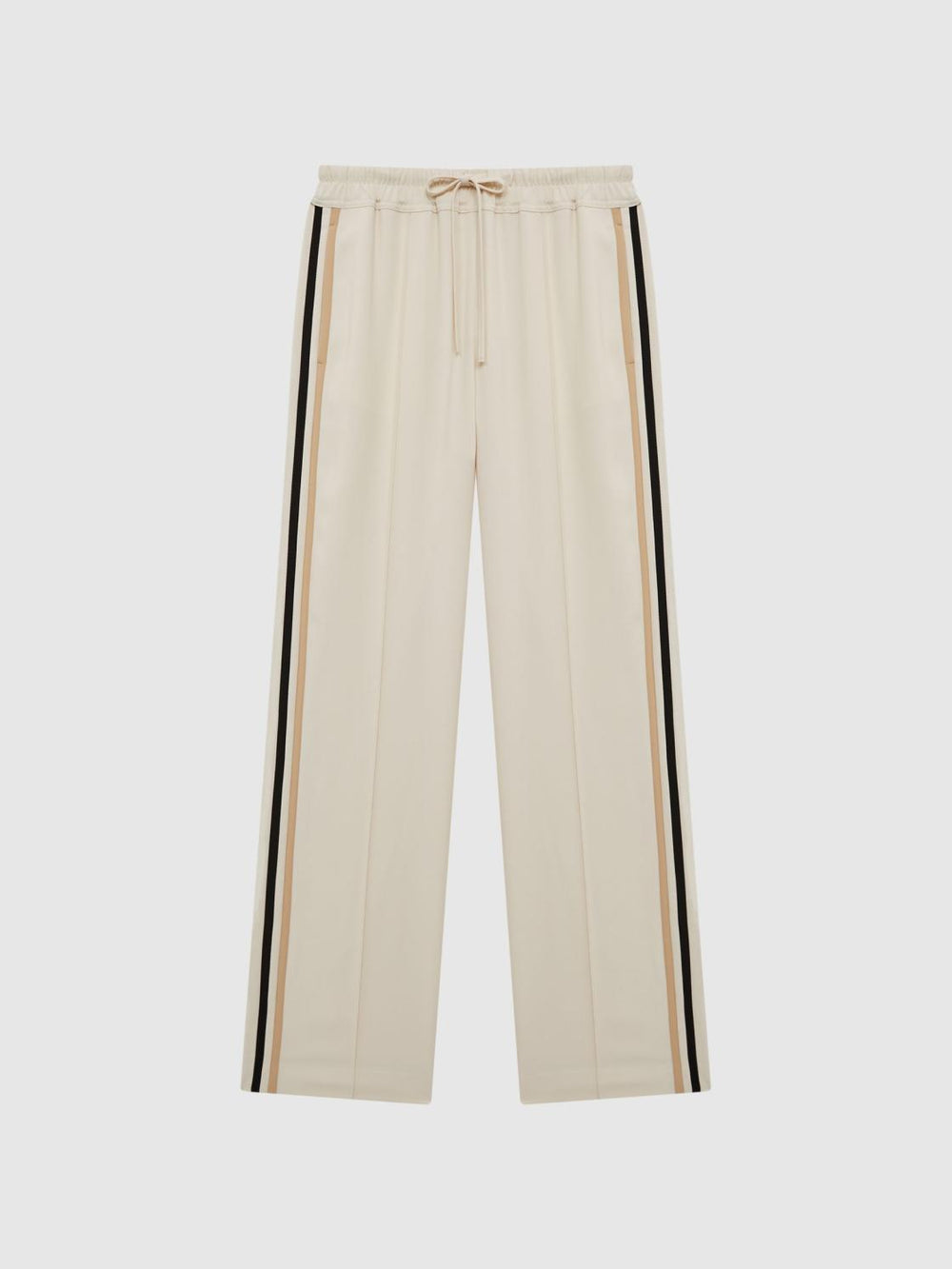Reiss Trousers | Odell Wide Leg Pull On Trousers Cream - Women