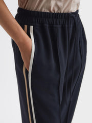 Reiss Trousers | Odell Wide Leg Pull On Trousers Navy - Women