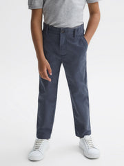 Reiss Trousers | Pitch Slim Fit Casual Chinos Bright Airforce - Children
