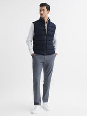 Reiss Trousers | Pitch Slim Fit Washed Chinos Airforce Blue - Men