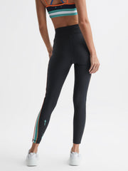 Reiss Trousers | Tempo The Upside Side Stripe Drawstring Leggings Navy - Women