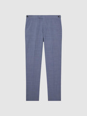 Reiss Trousers | Wish Slim Fit Wool Blend Trousers Soft Blue - Men