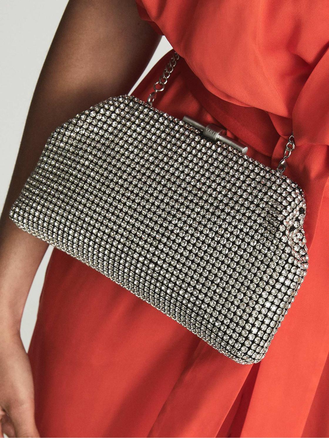 Reiss Bags | Adaline Embellished Clutch Bag Gold - Women