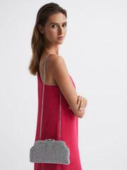 Reiss Bags | Adaline Embellished Clutch Bag Opal - Women