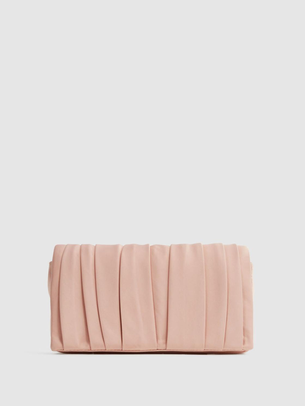 Reiss Bags | Camille Satin Pleated Clutch Bag Black - Women