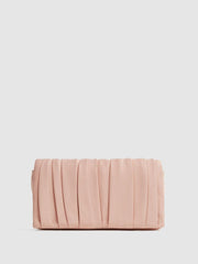 Reiss Bags | Camille Satin Pleated Clutch Bag Black - Women