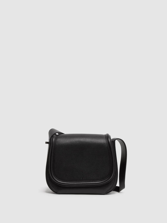 Reiss Bags | Cleo Leather Saddle Bag Black - Women
