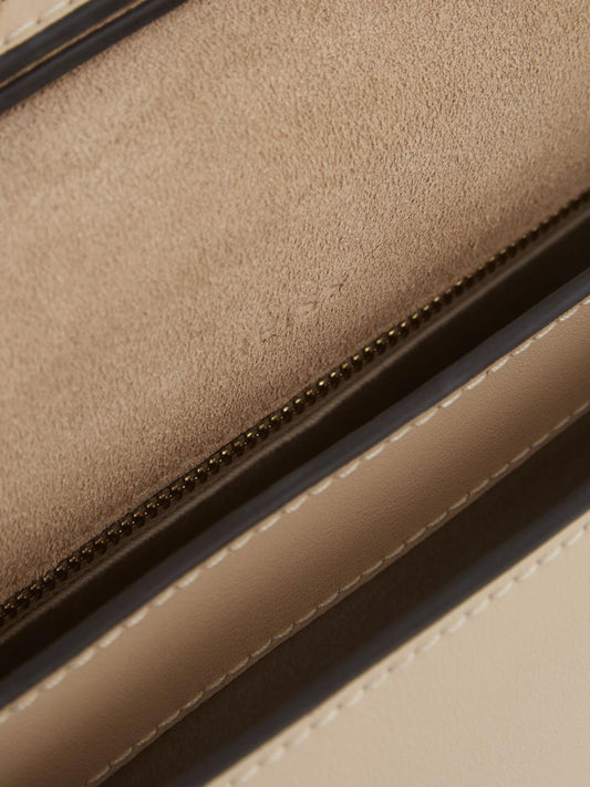 Reiss Bags | Daphne Leather Concertina Cross-Body Bag Buttermilk - Women