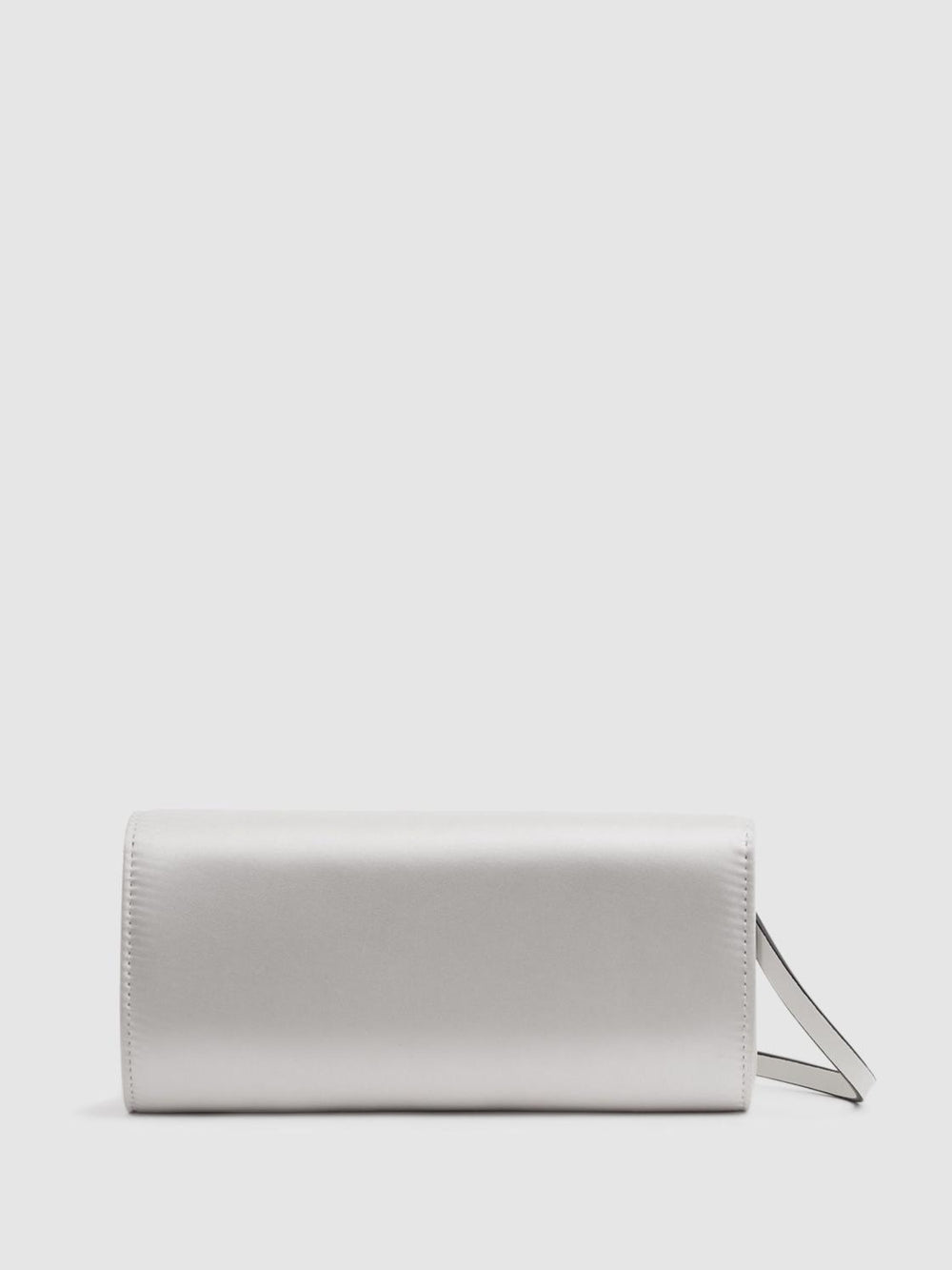 Reiss Bags | Delphine Diamanté Buckle Satin Clutch Off White - Women
