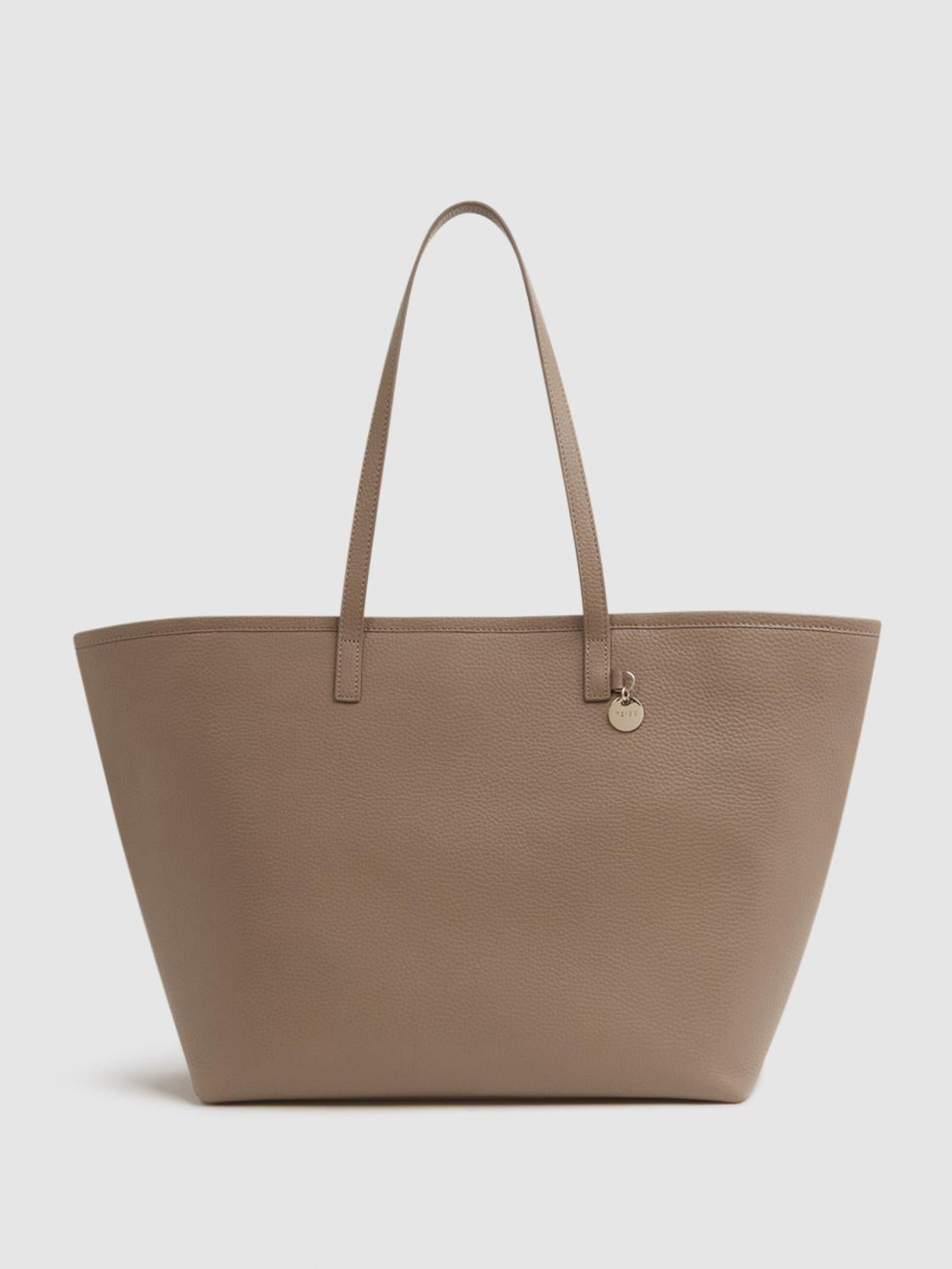 Reiss Bags | Dena Leather Tote Bag Taupe - Women