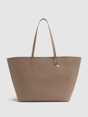 Reiss Bags | Dena Leather Tote Bag Taupe - Women