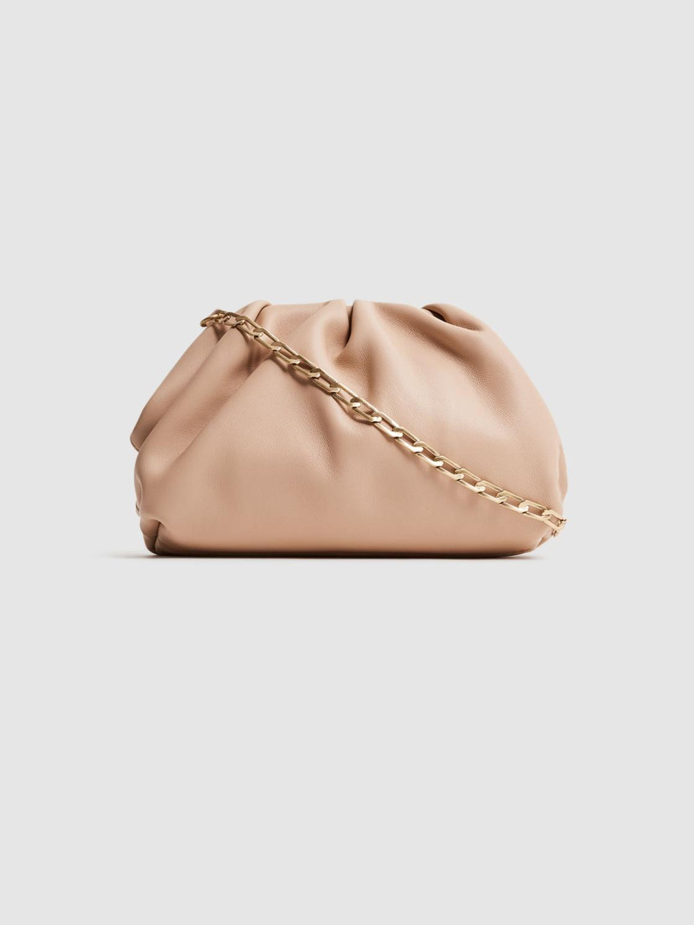 Reiss Bags | Elsa Nappa Leather Clutch Bag Blush - Women