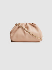 Reiss Bags | Elsa Nappa Leather Clutch Bag Blush - Women