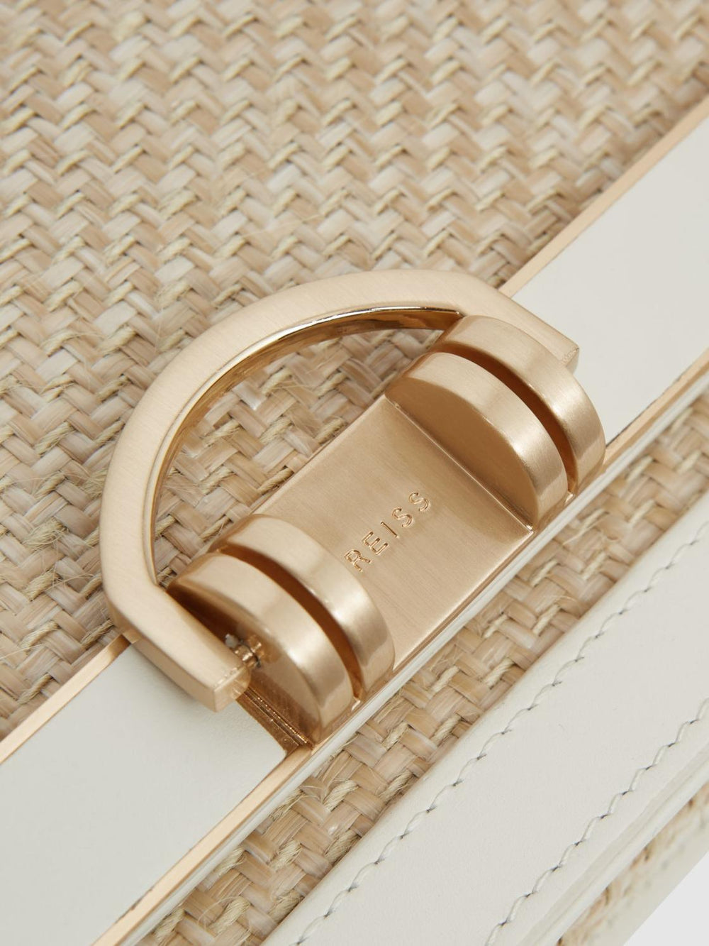 Reiss Bags | Lexi Clutch Small Raffia Clutch Bag Natural/off White - Women