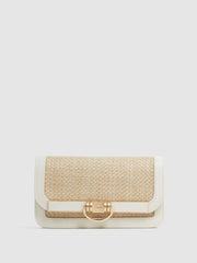 Reiss Bags | Lexi Clutch Small Raffia Clutch Bag Natural/off White - Women