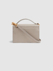 Reiss Bags | Oxford Grained Leather Mini Cross-Body Bag Grey - Women