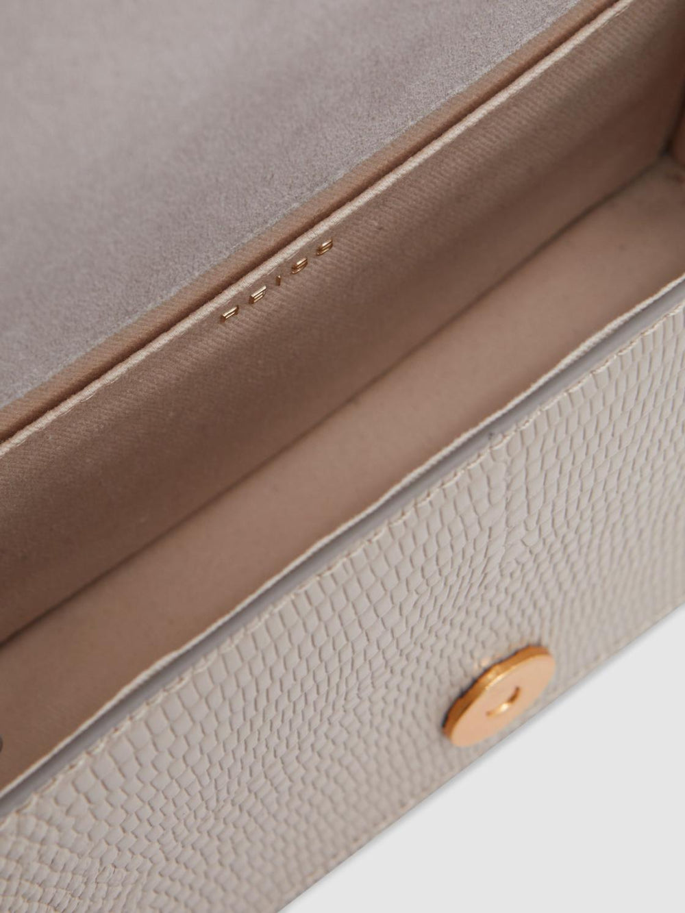 Reiss Bags | Oxford Grained Leather Mini Cross-Body Bag Grey - Women