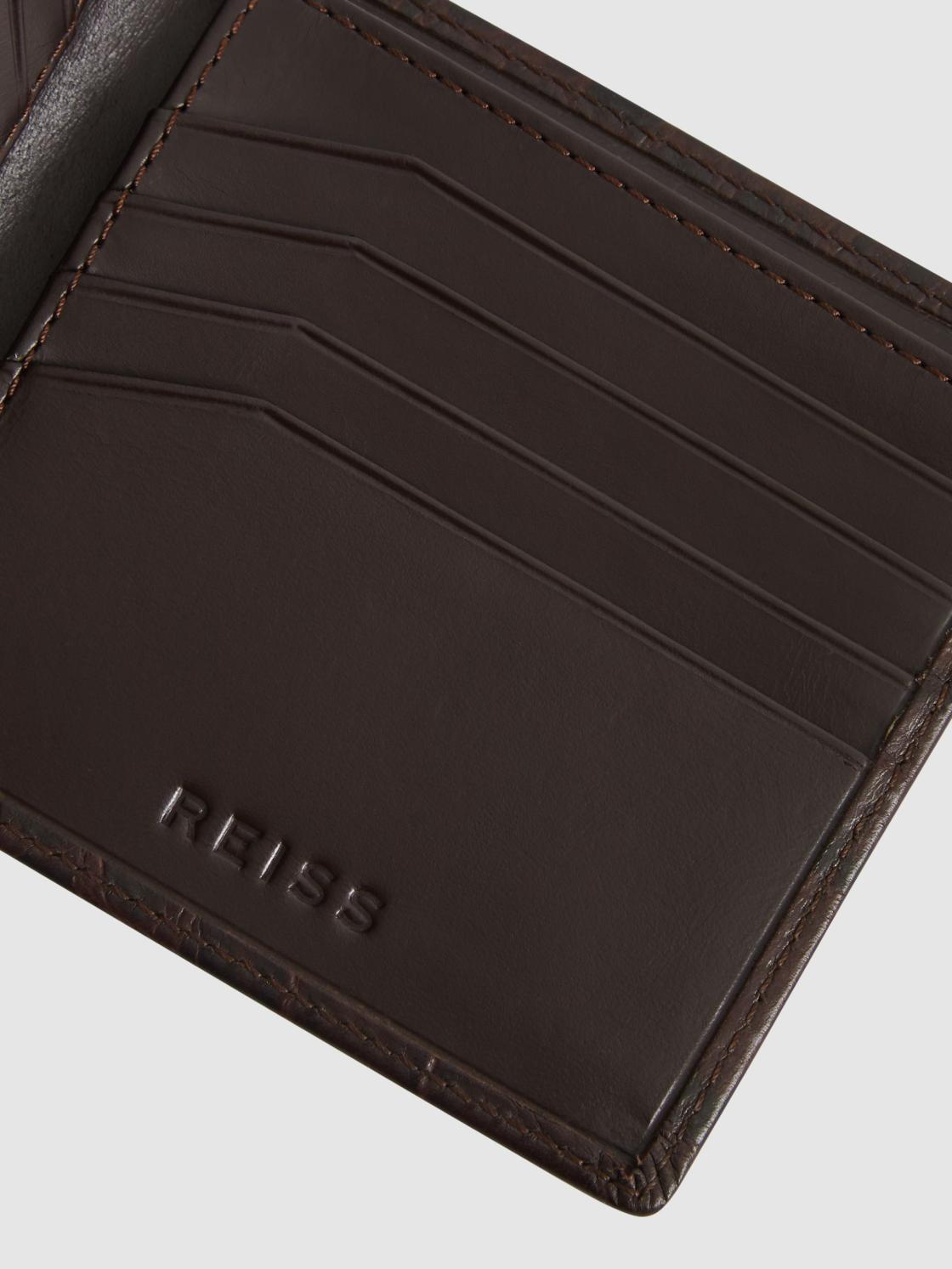 Reiss Bags &amp; Wallets | Cabot Leather Wallet Chocolate - Men