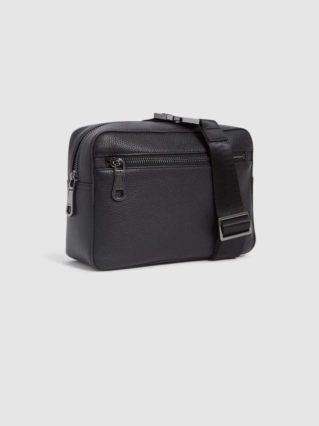 Reiss Bags &amp; Wallets | Carter Leather Cross-Body Bag Black - Men