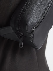Reiss Bags &amp; Wallets | Carter Leather Cross-Body Bag Black - Men