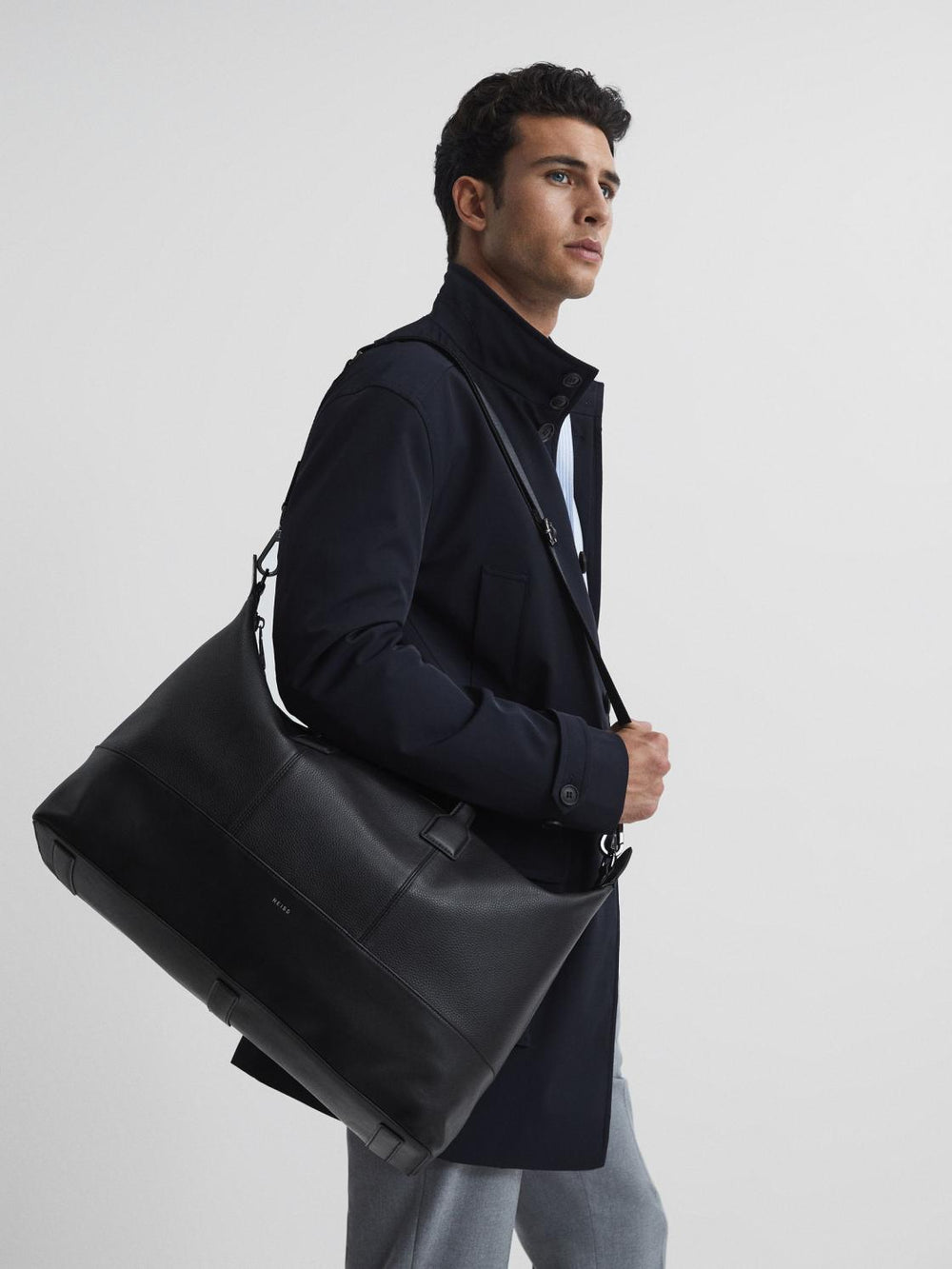 Reiss Bags &amp; Wallets | Carter Leather Holdall Black - Men