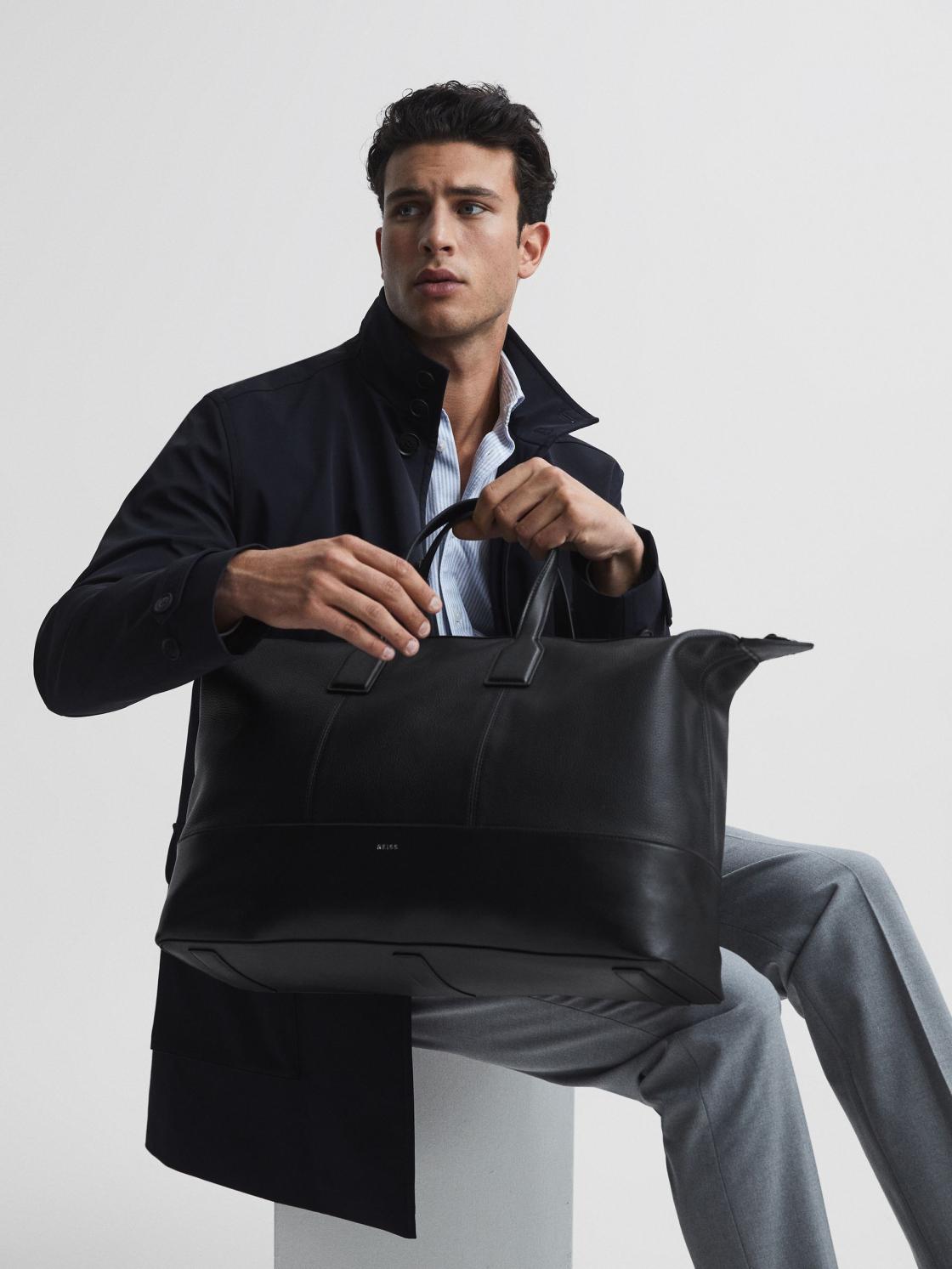 Reiss Bags &amp; Wallets | Carter Leather Holdall Black - Men