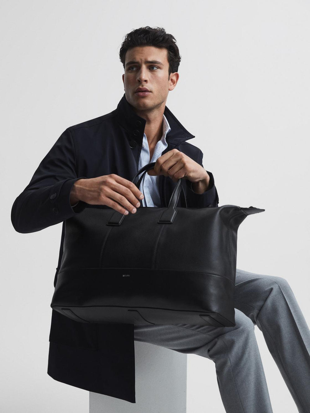 Reiss Bags &amp; Wallets | Carter Leather Holdall Black - Men