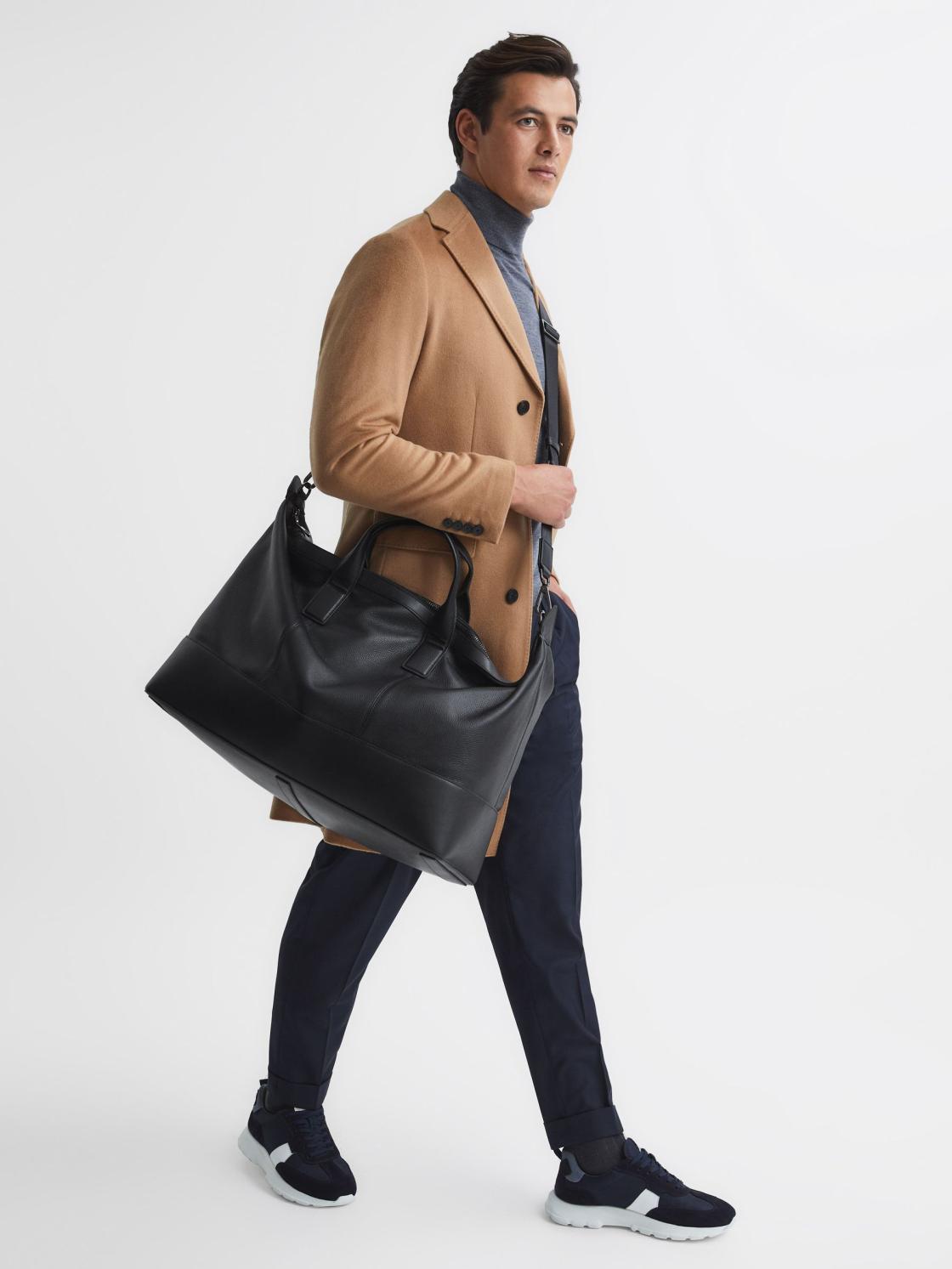 Reiss Bags &amp; Wallets | Carter Leather Travel Bag Black - Men