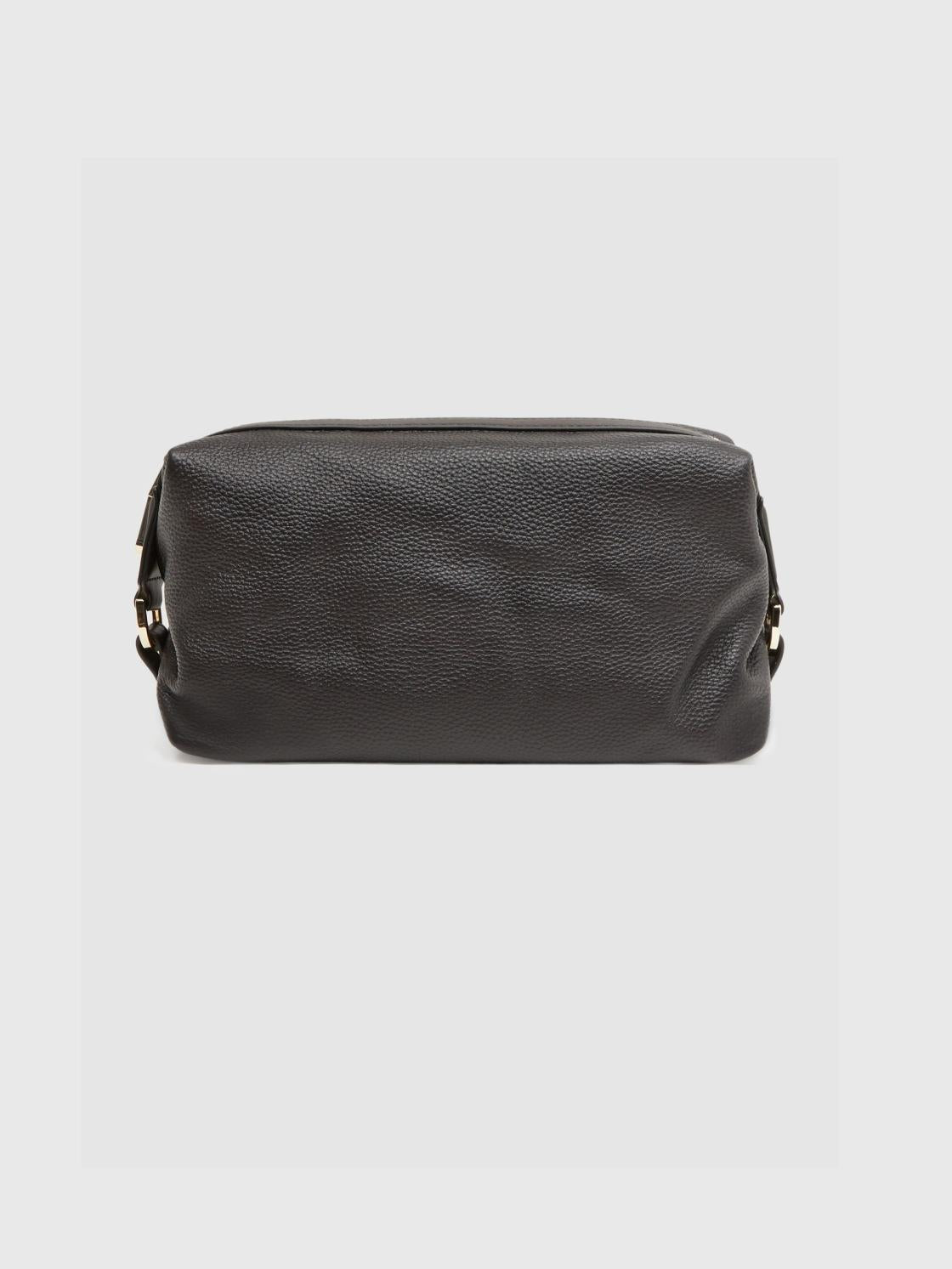 Reiss Bags &amp; Wallets | Cole Leather Washbag Chocolate - Men