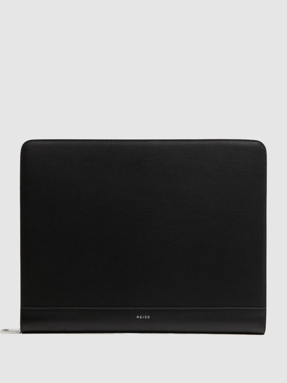 Reiss Bags &amp; Wallets | Declan Saffiano Leather Folio Black - Men