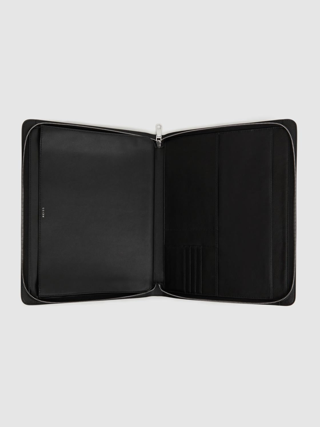 Reiss Bags &amp; Wallets | Declan Saffiano Leather Folio Black - Men