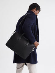 Reiss Bags &amp; Wallets | Dominik Leather Briefcase Black - Men